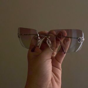 Chanel CC rectangular sunglasses